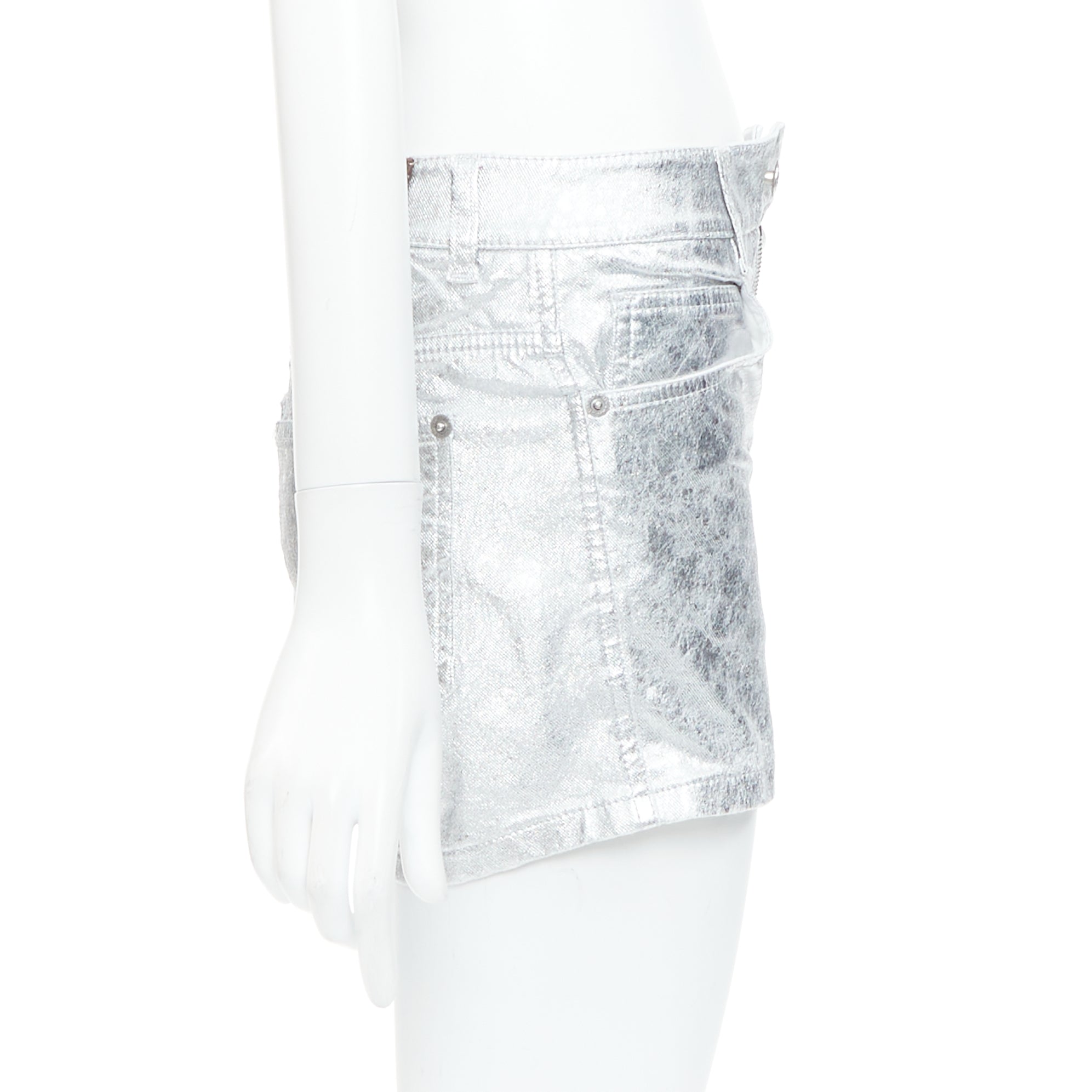 Ermanno Scervino Metallic Cotton Shorts - 4
