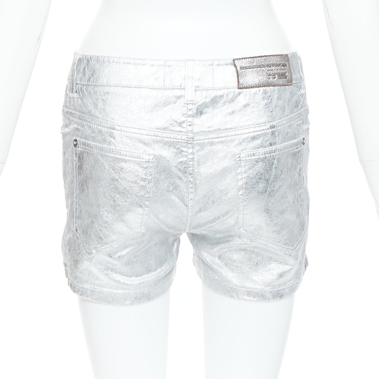 Ermanno Scervino Metallic Cotton Shorts - Side view