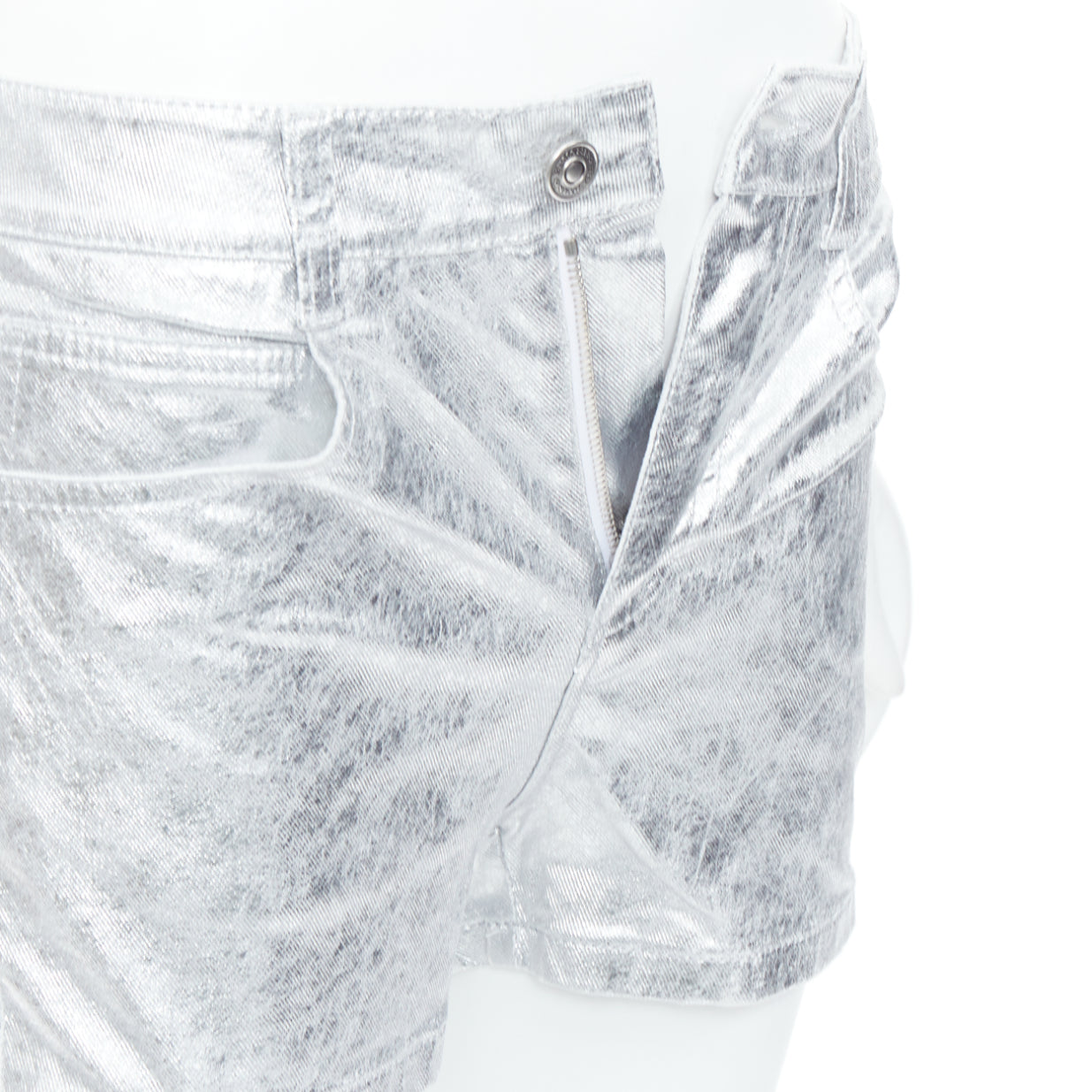 Ermanno Scervino Metallic Cotton Shorts - Detail 2