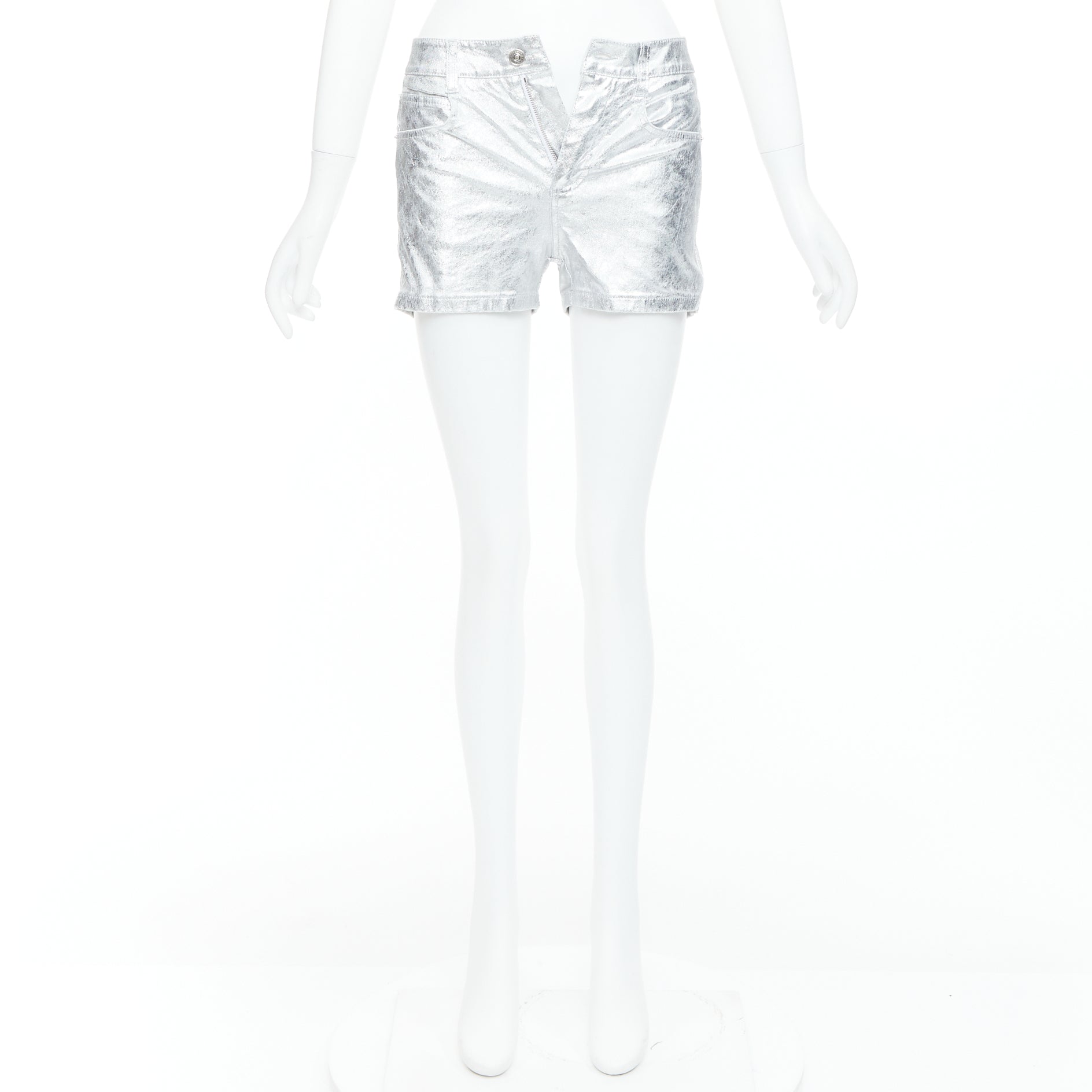 Ermanno Scervino Metallic Cotton Shorts - Image 11