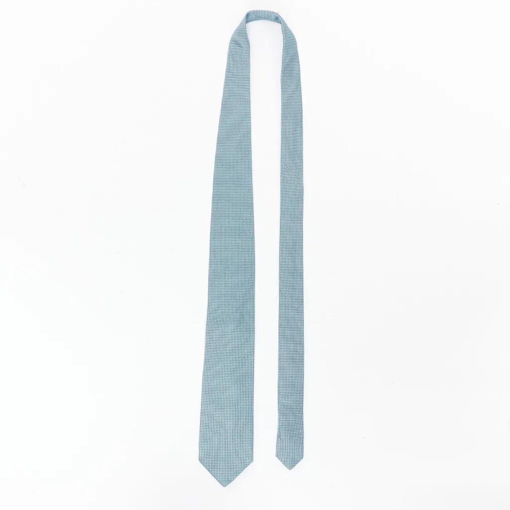 Patek Philippe Grid Jacquard Tie Blue Silk Very good - Back View
