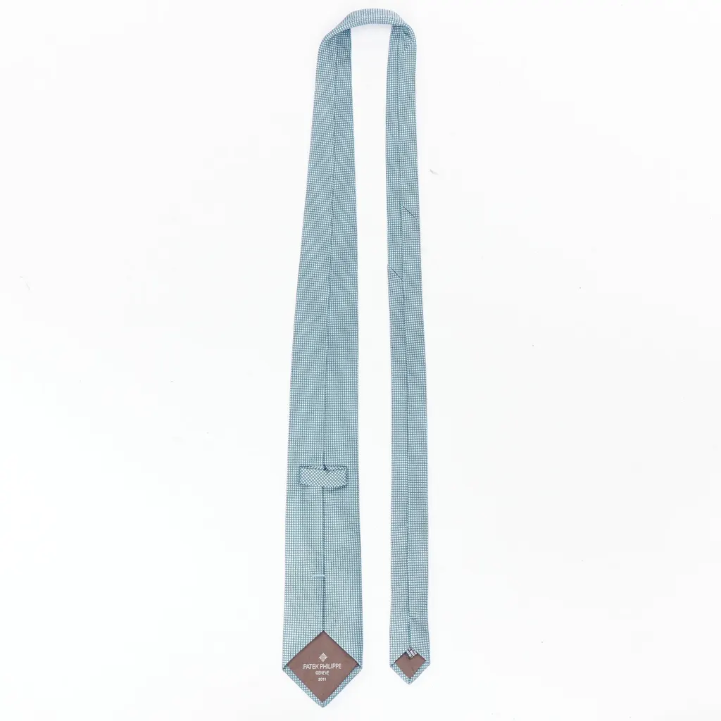 Patek Philippe Grid Jacquard Tie Blue Silk Very good - Model View