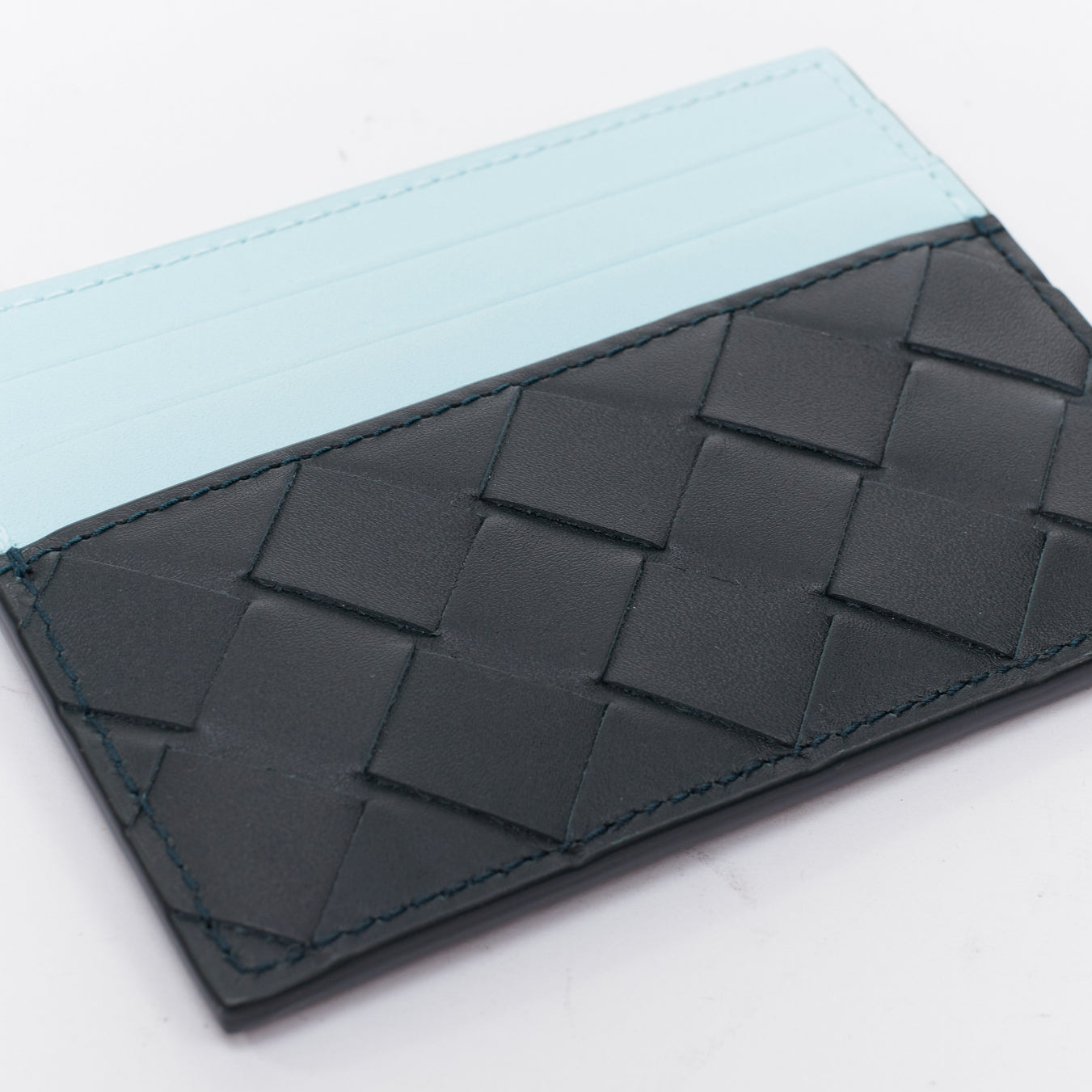 Bottega Veneta Blue Card Wallet - Back view