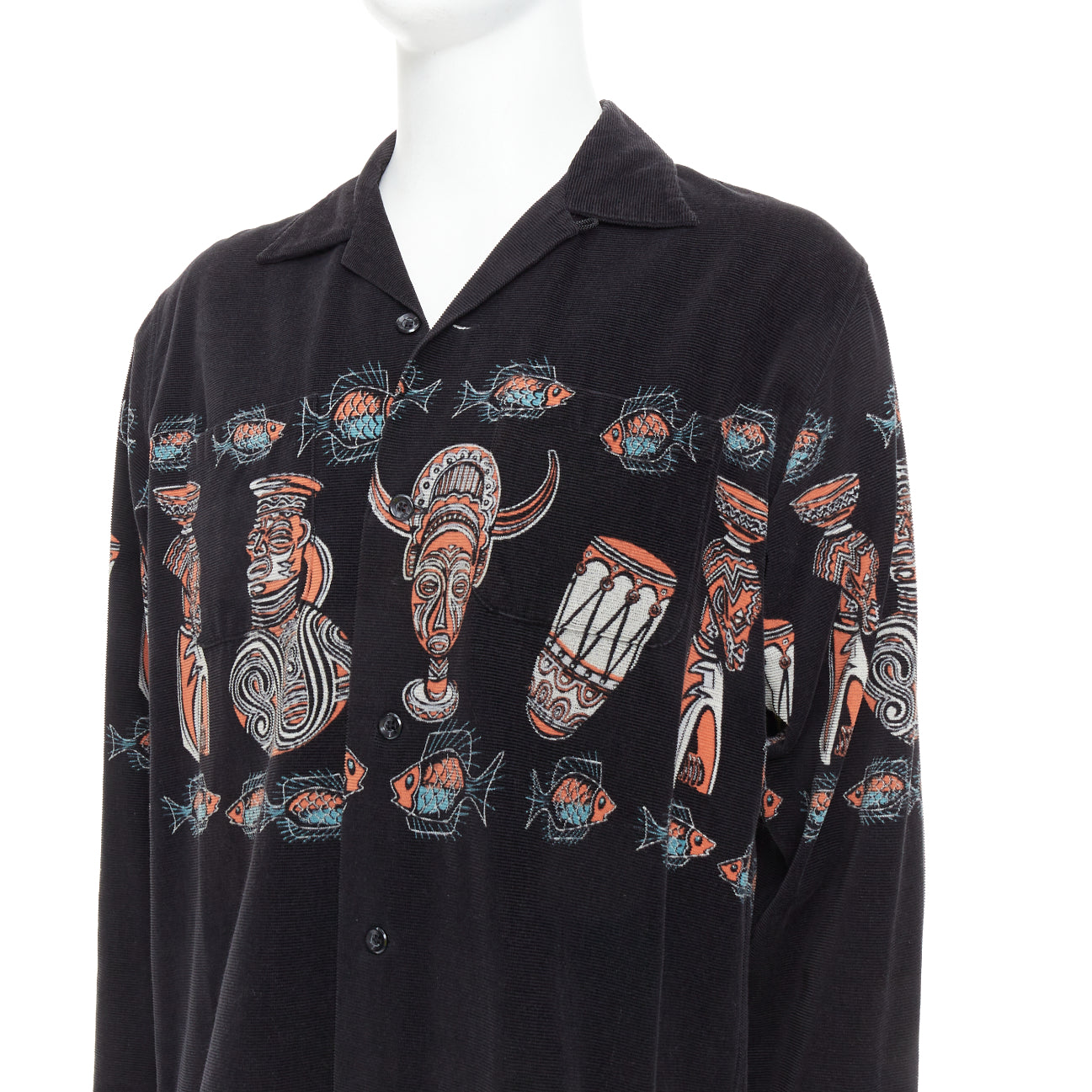 Beams Plus Ethnic Print Overshirt - Back view