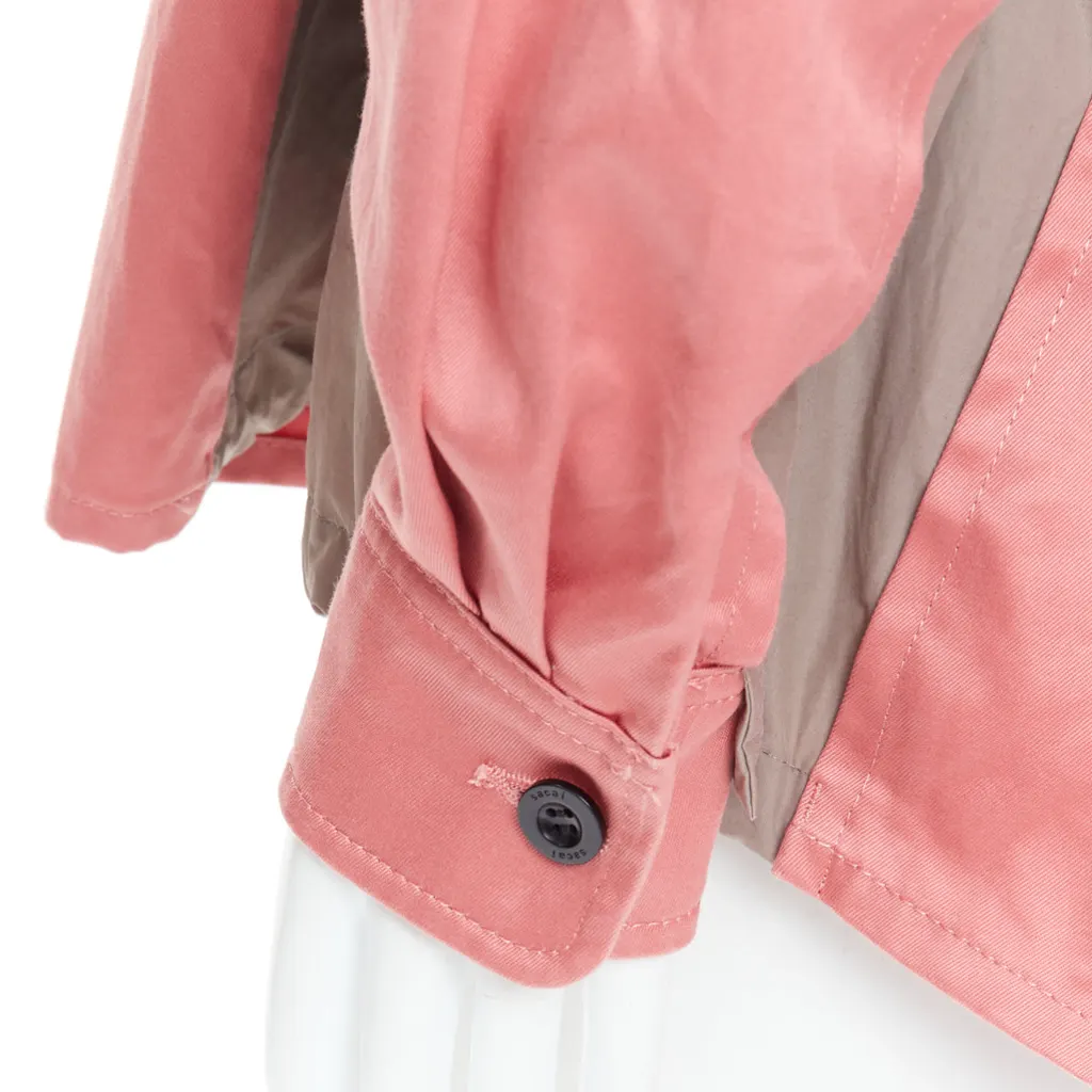 Sacai Safari Boxy Shirt Pink Cotton Very good - Back View