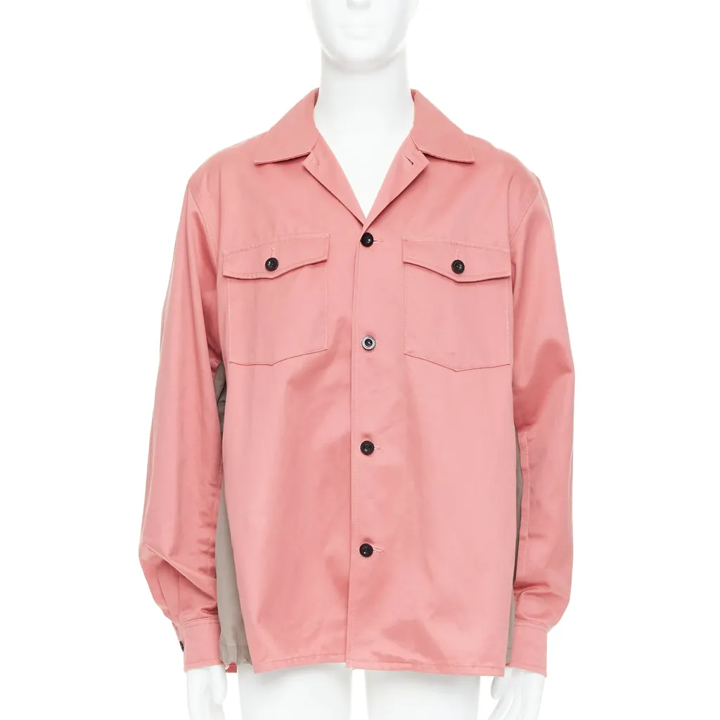 Sacai Safari Boxy Shirt Pink Cotton Very good - Inside View