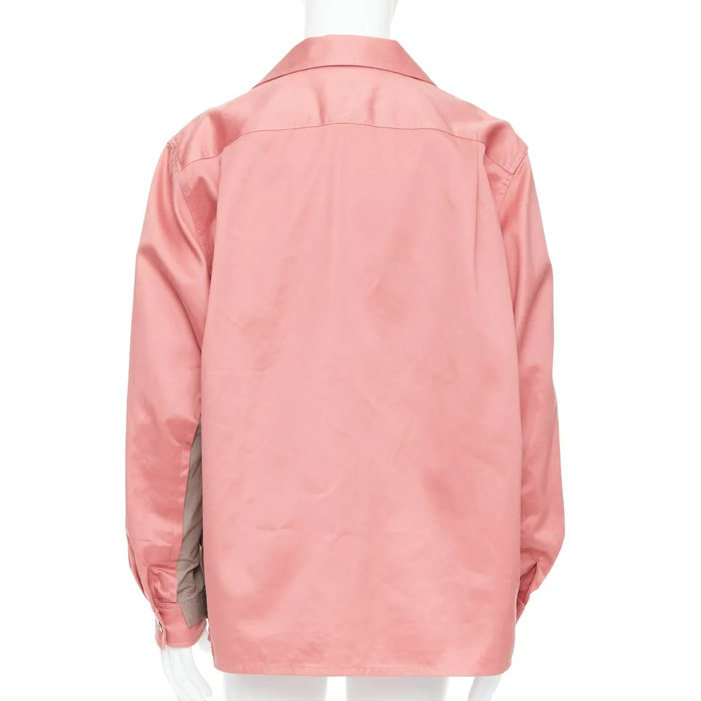 Sacai Safari Boxy Shirt Pink Cotton Very good - Box View