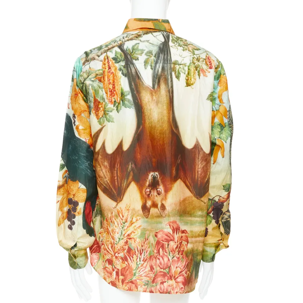 Sabyasachi Animal Print Shirt Yellow Silk Very good - Back View
