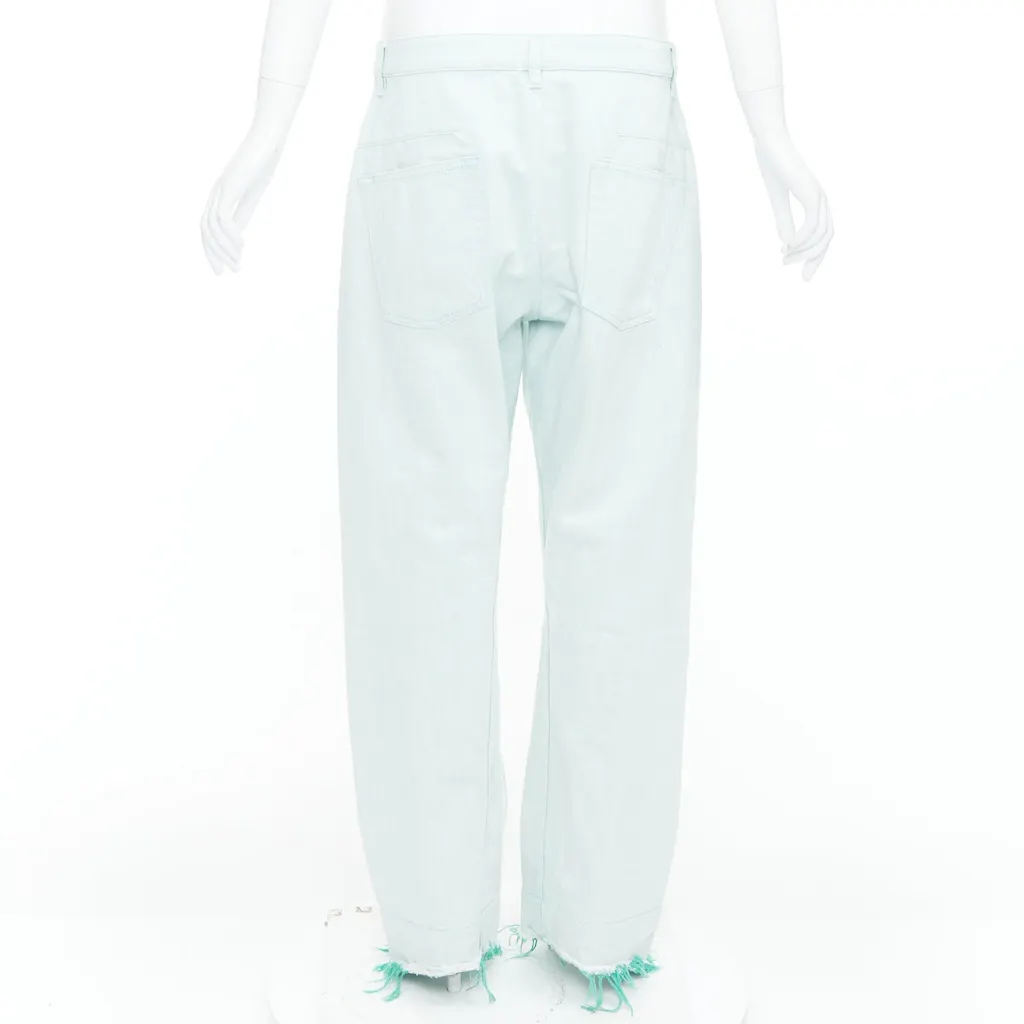 Jil Sander Yellow Belted Pants Green Cotton Very good - Box View
