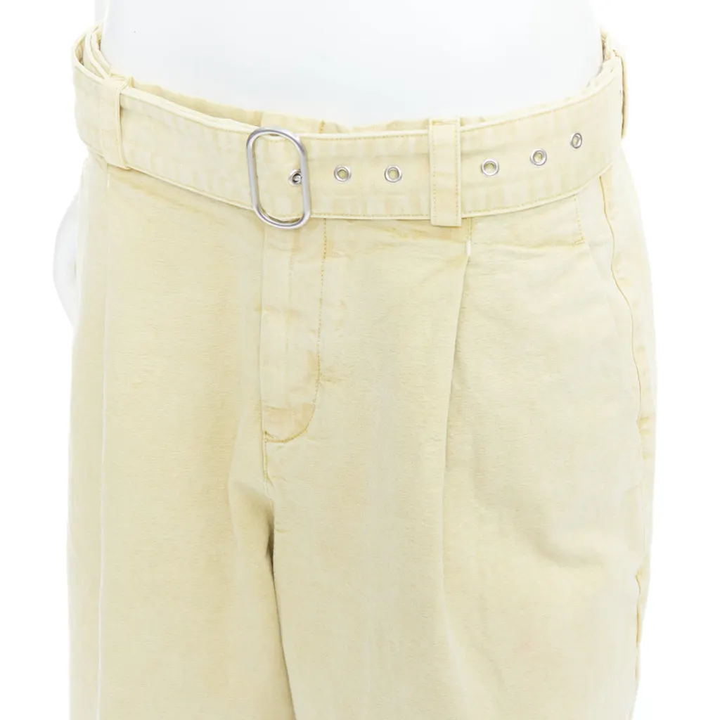 Jil Sander Trim Jogger Pants Yellow Cotton Very good - Back View
