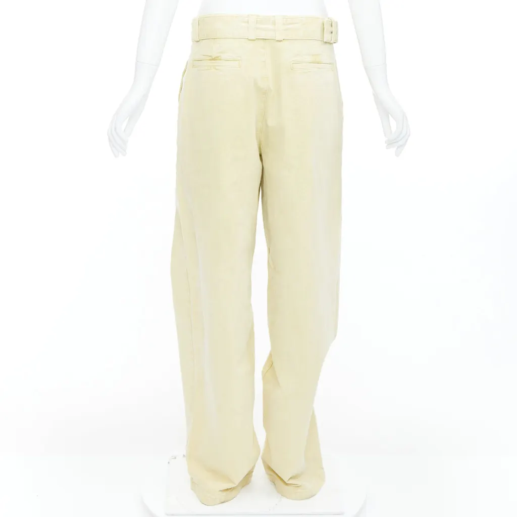 Jil Sander Trim Jogger Pants Yellow Cotton Very good - Box View