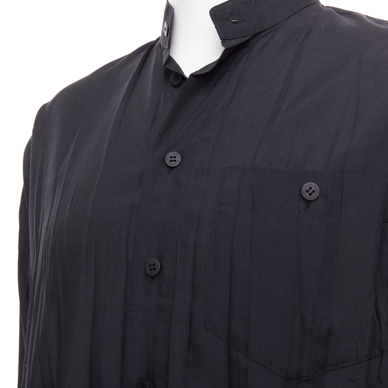 Issey Miyake Pleated Button Shirt - Back view