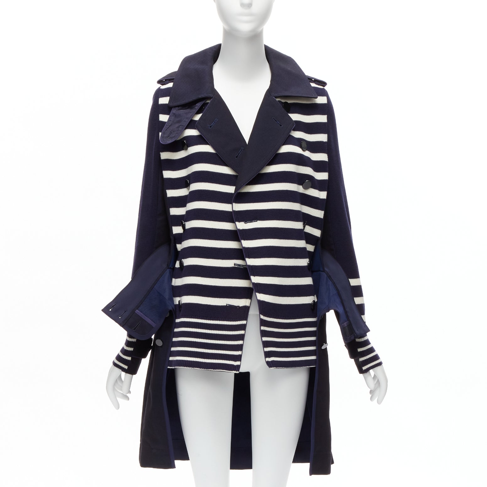 Sacai Nautical Stripe Flare Coat