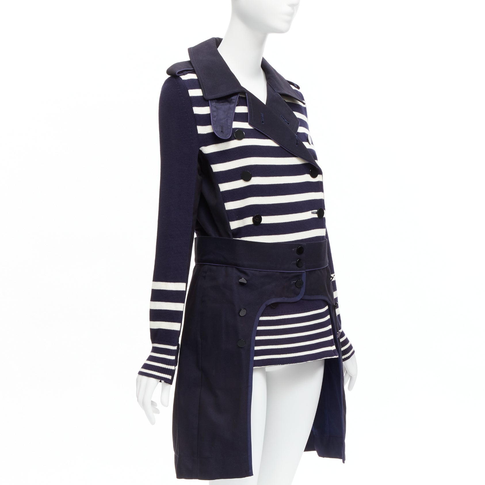 Sacai Nautical Stripe Flare Coat - 4