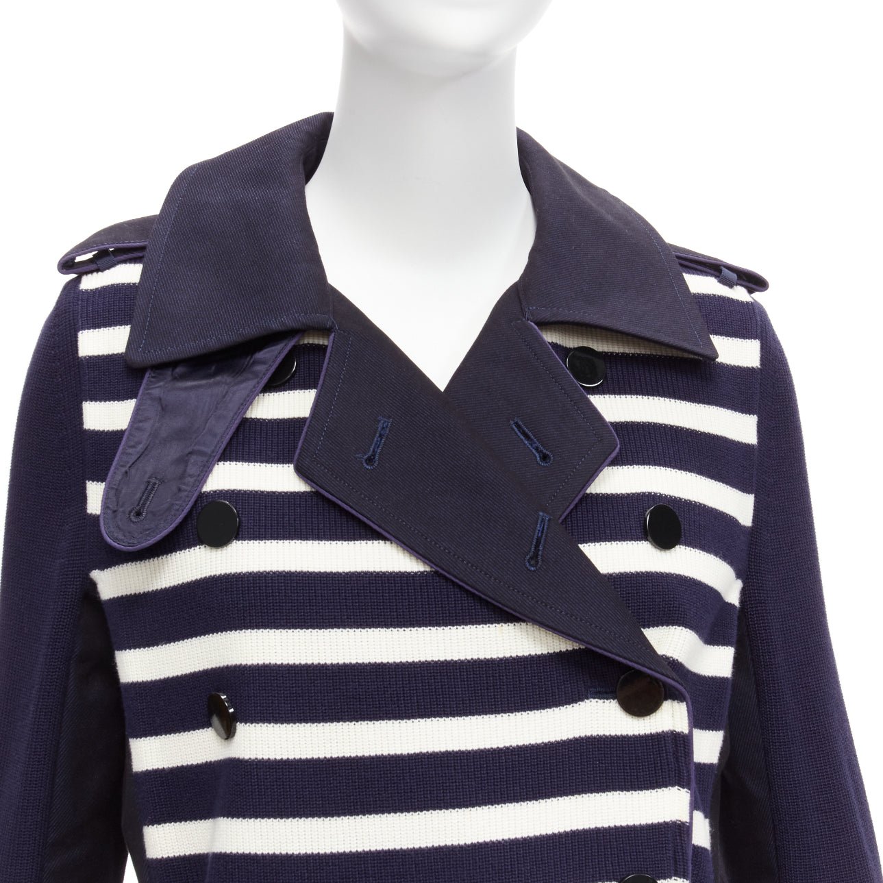Sacai Nautical Stripe Flare Coat - Image 10