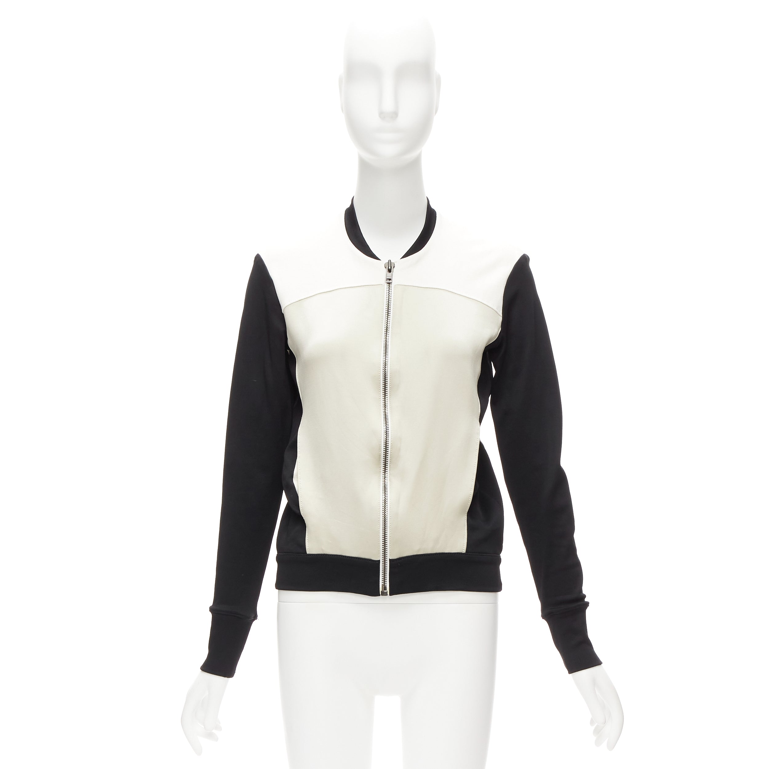 Helmut Lang Beige Color Blocked Bomber - Image 12