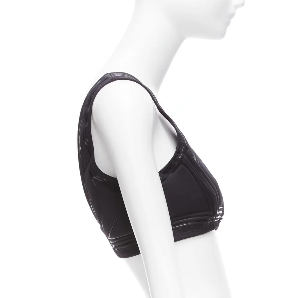 Fendi FF Logo Bra Top Black Polyamide Never worn - Model View