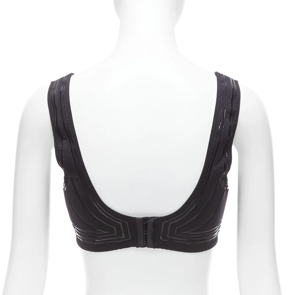 Fendi FF Logo Bra Top Black Polyamide Never worn - Box View