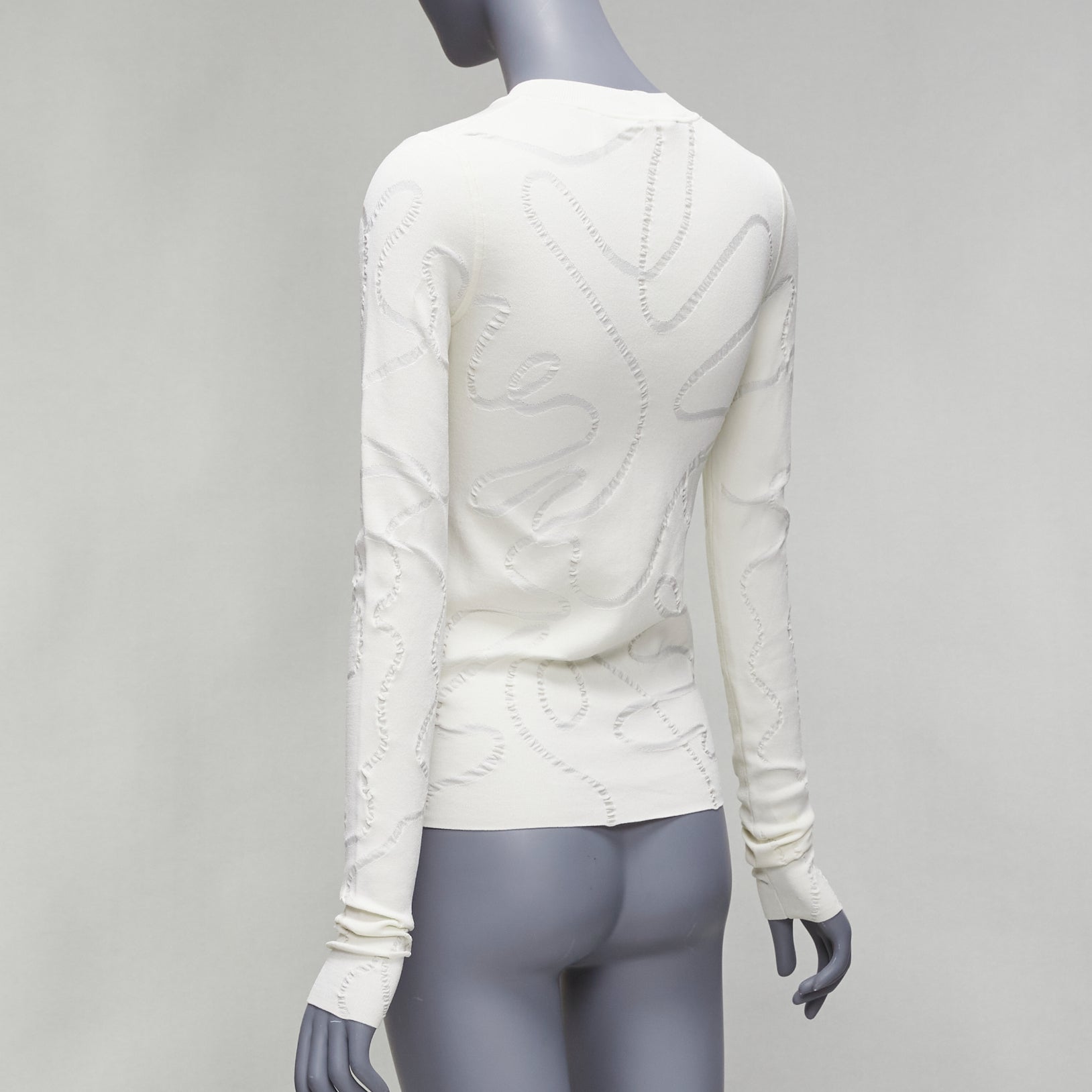 Helmut Lang Jacquard Line Sweater - Detail 1