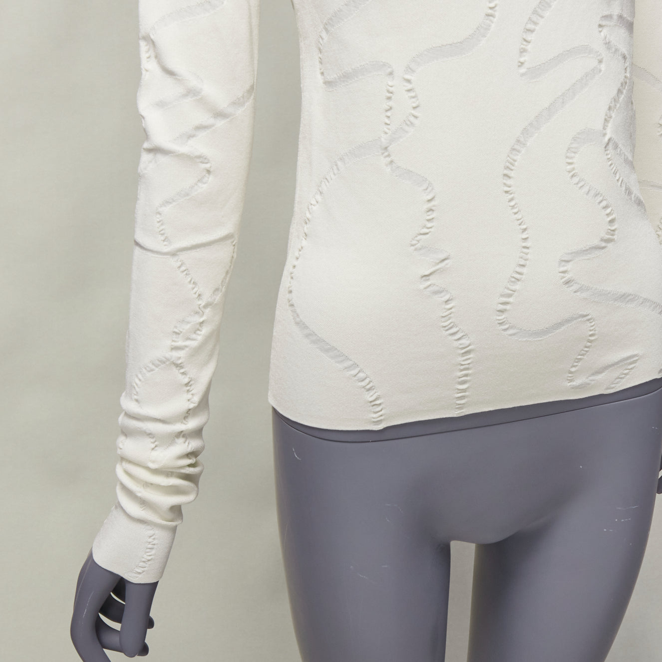 Helmut Lang Jacquard Line Sweater - Detail 2