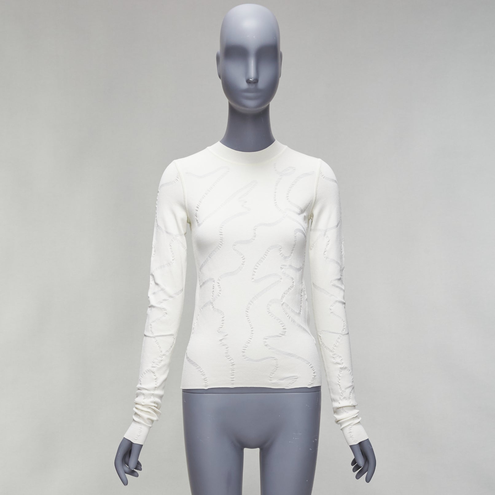 Helmut Lang Jacquard Line Sweater - Image 11