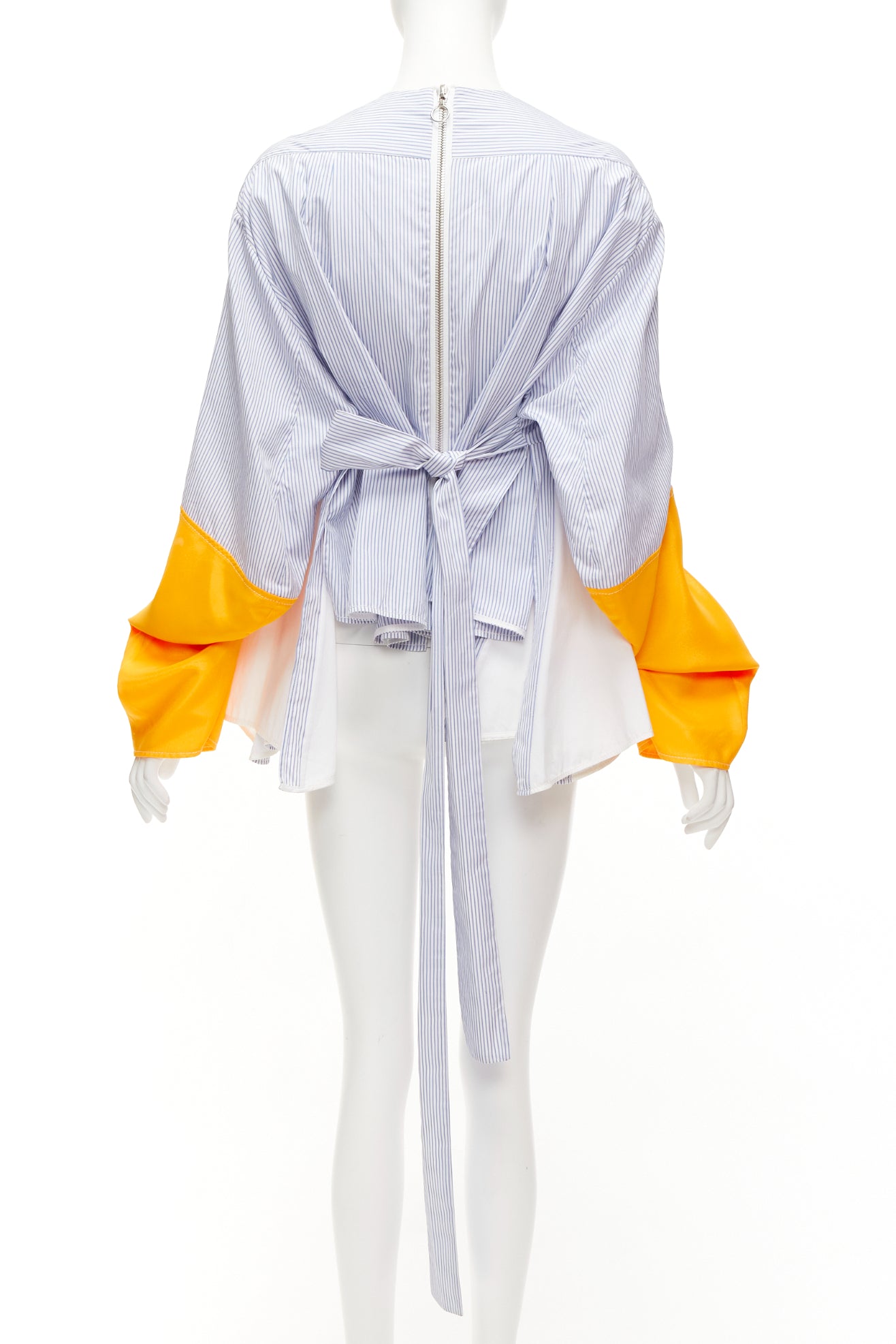 Marine Serre Pinstriped Peplum Top - Side view