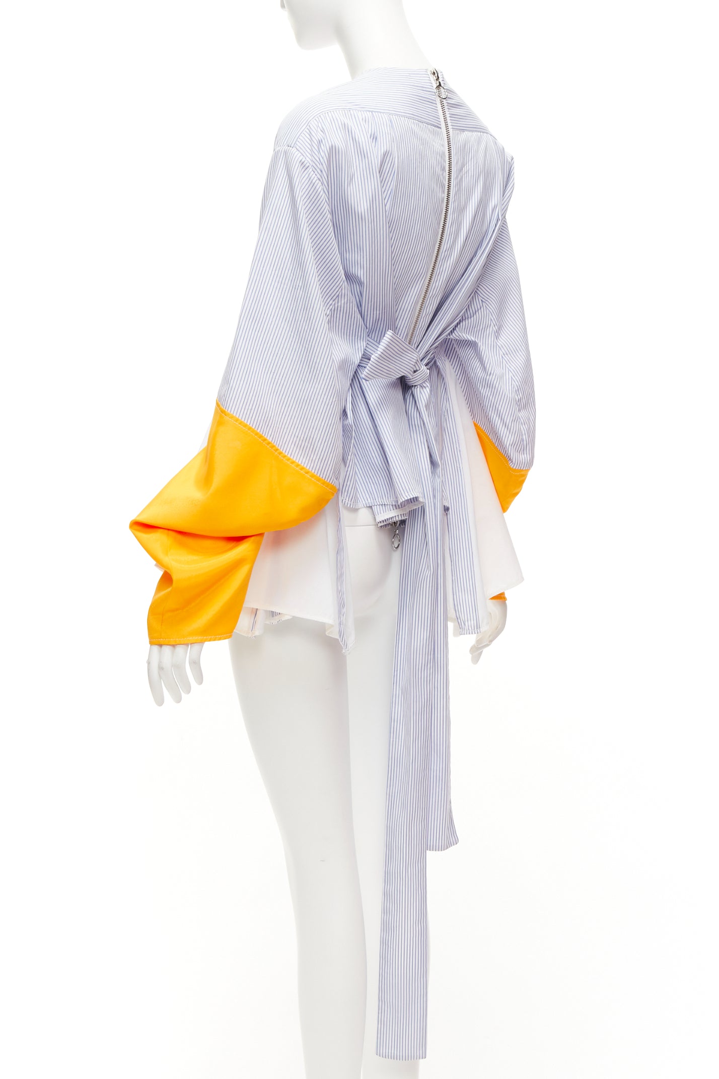 Marine Serre Pinstriped Peplum Top - Detail 1