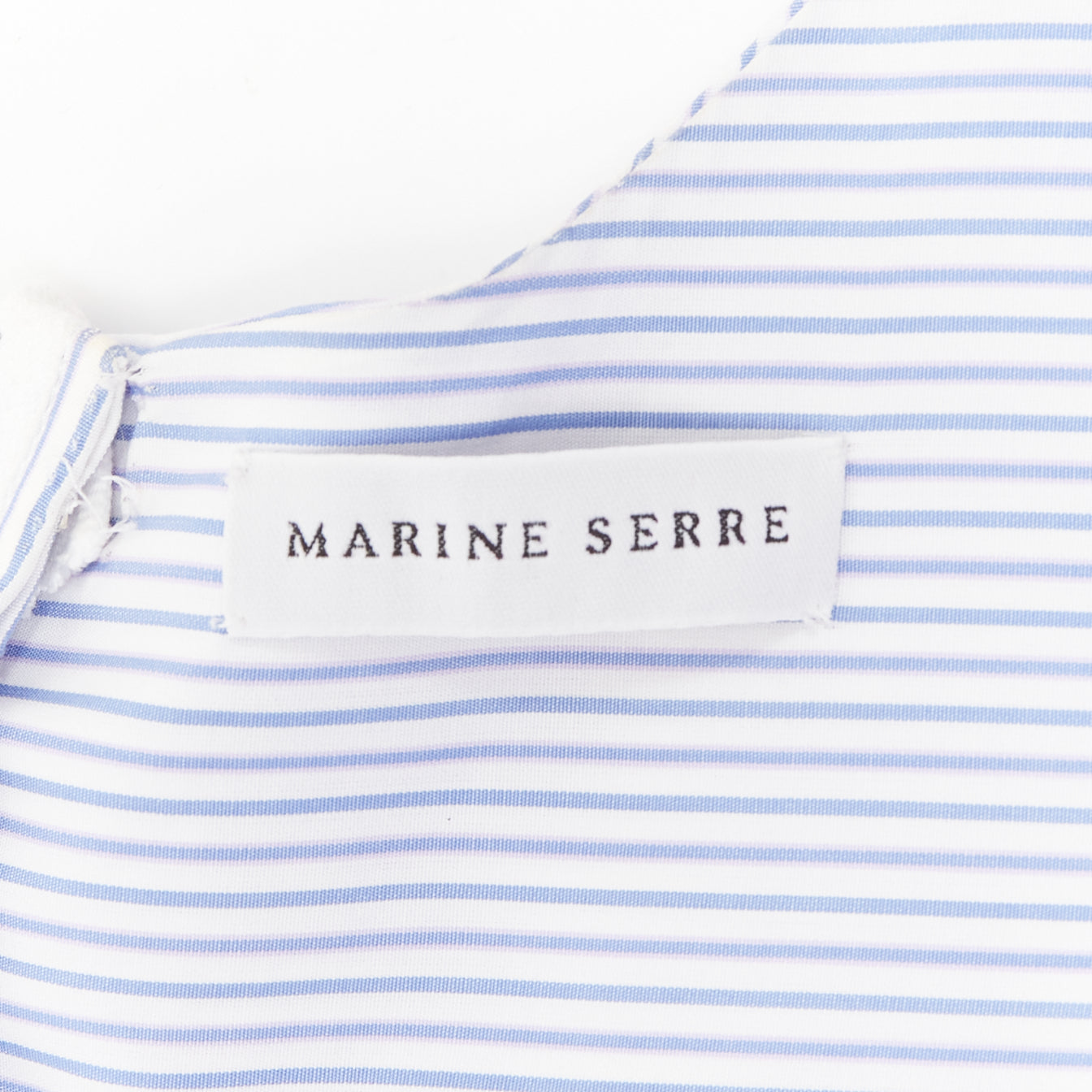 Marine Serre Pinstriped Peplum Top - Image 11