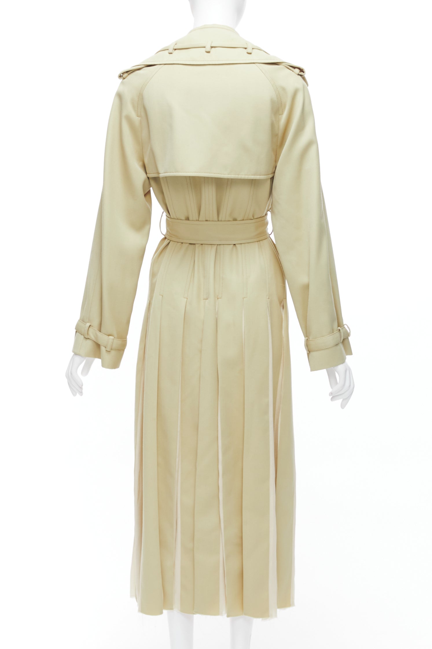 Gabriela Hearst Wool Silk Pleats Trench - Detail 1