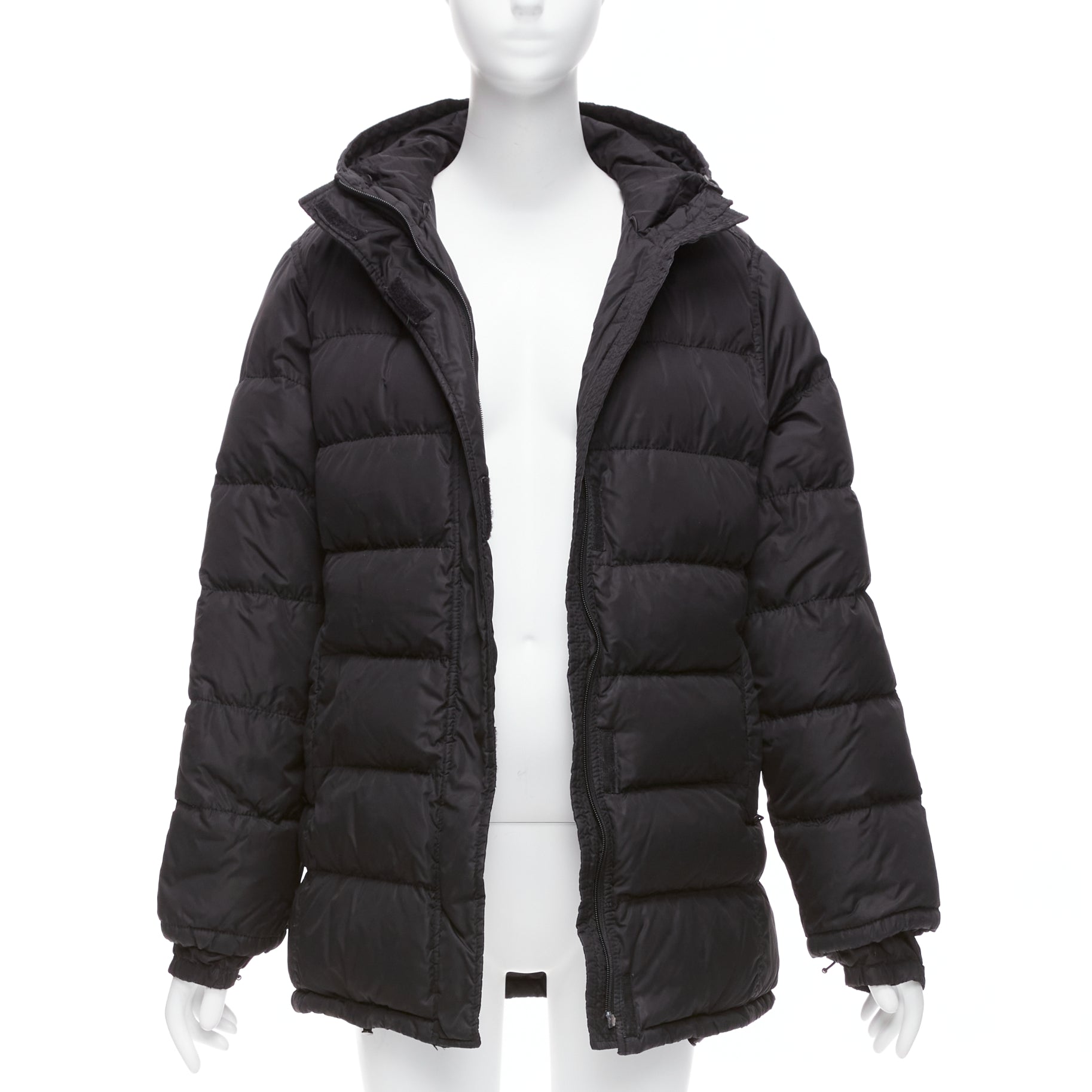 Prada Black Hooded Puffer Jacket