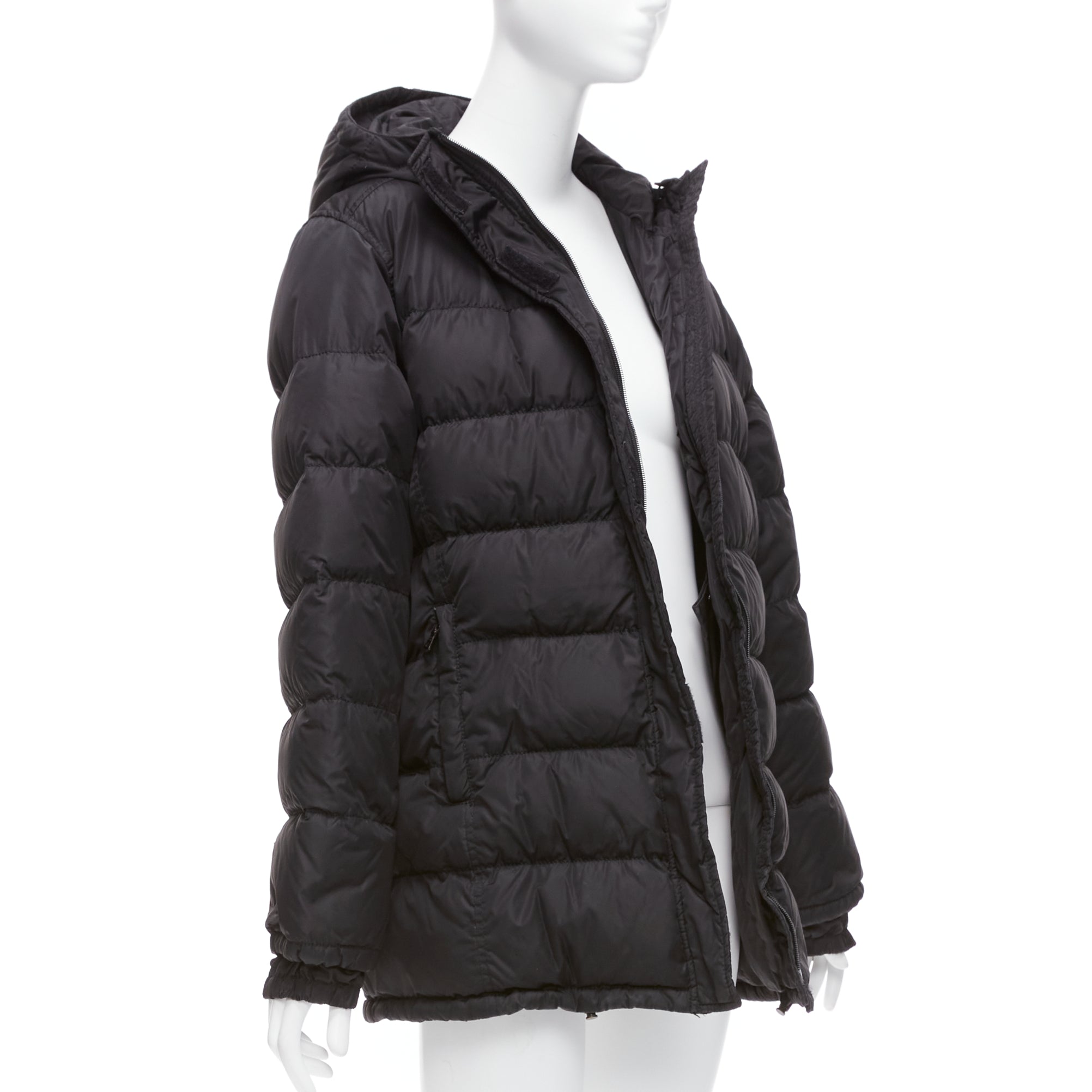 Prada Black Hooded Puffer Jacket - Image 6