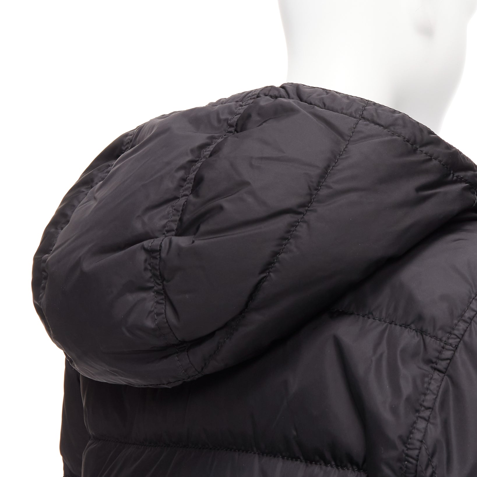 Prada Black Hooded Puffer Jacket - Detail 2