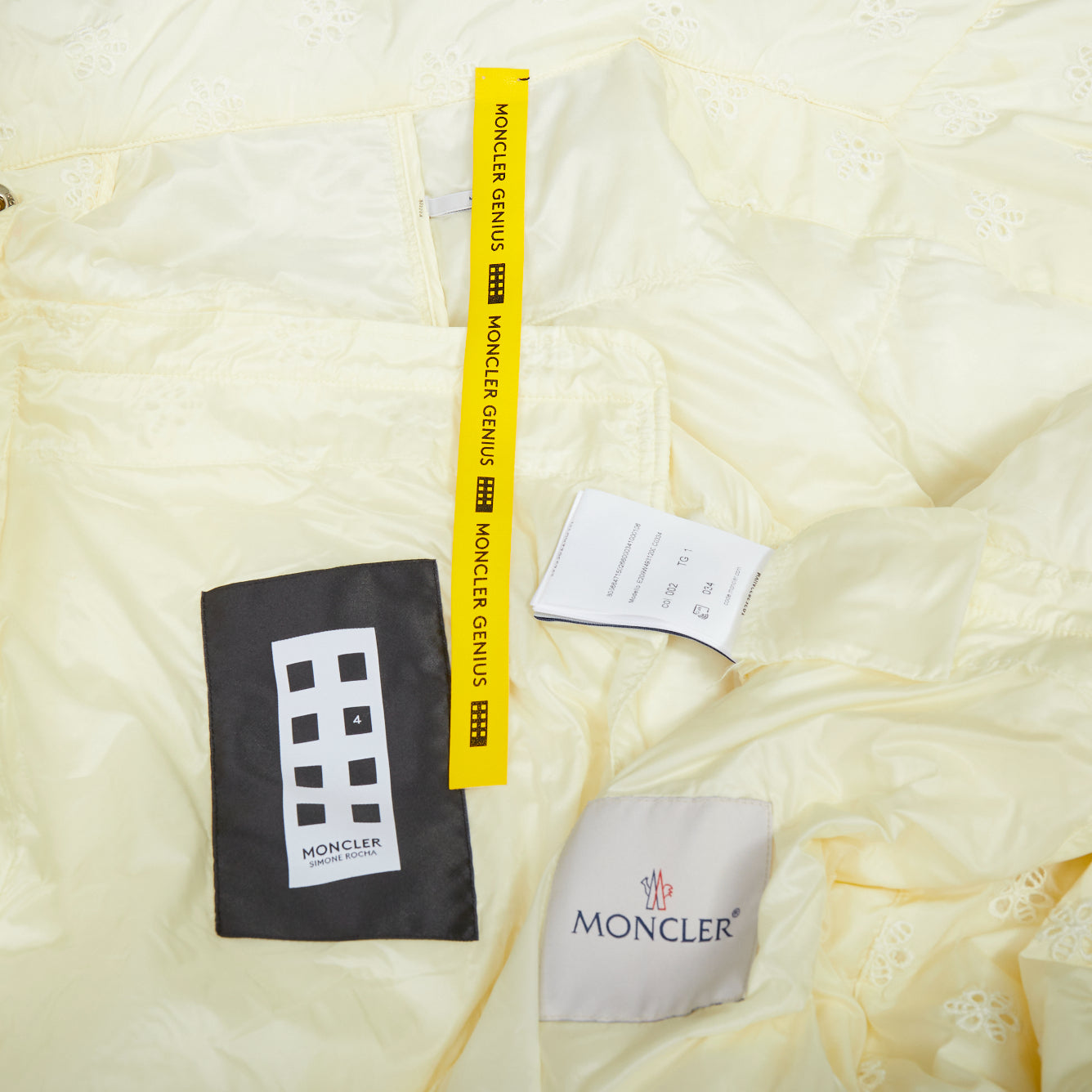 Moncler Cream Goose Down Coat - Image 11