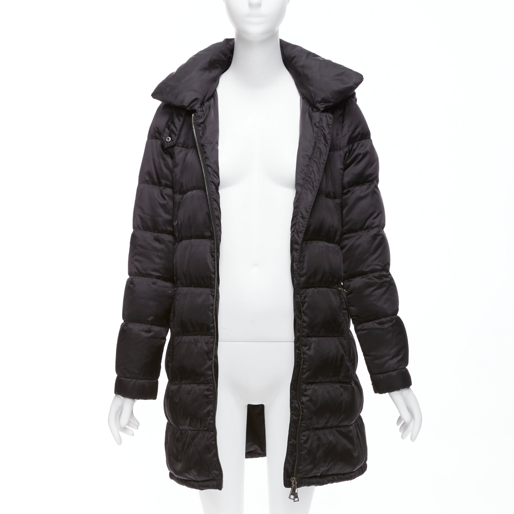 Prada Black Quilted Puffer Coat - Image 6
