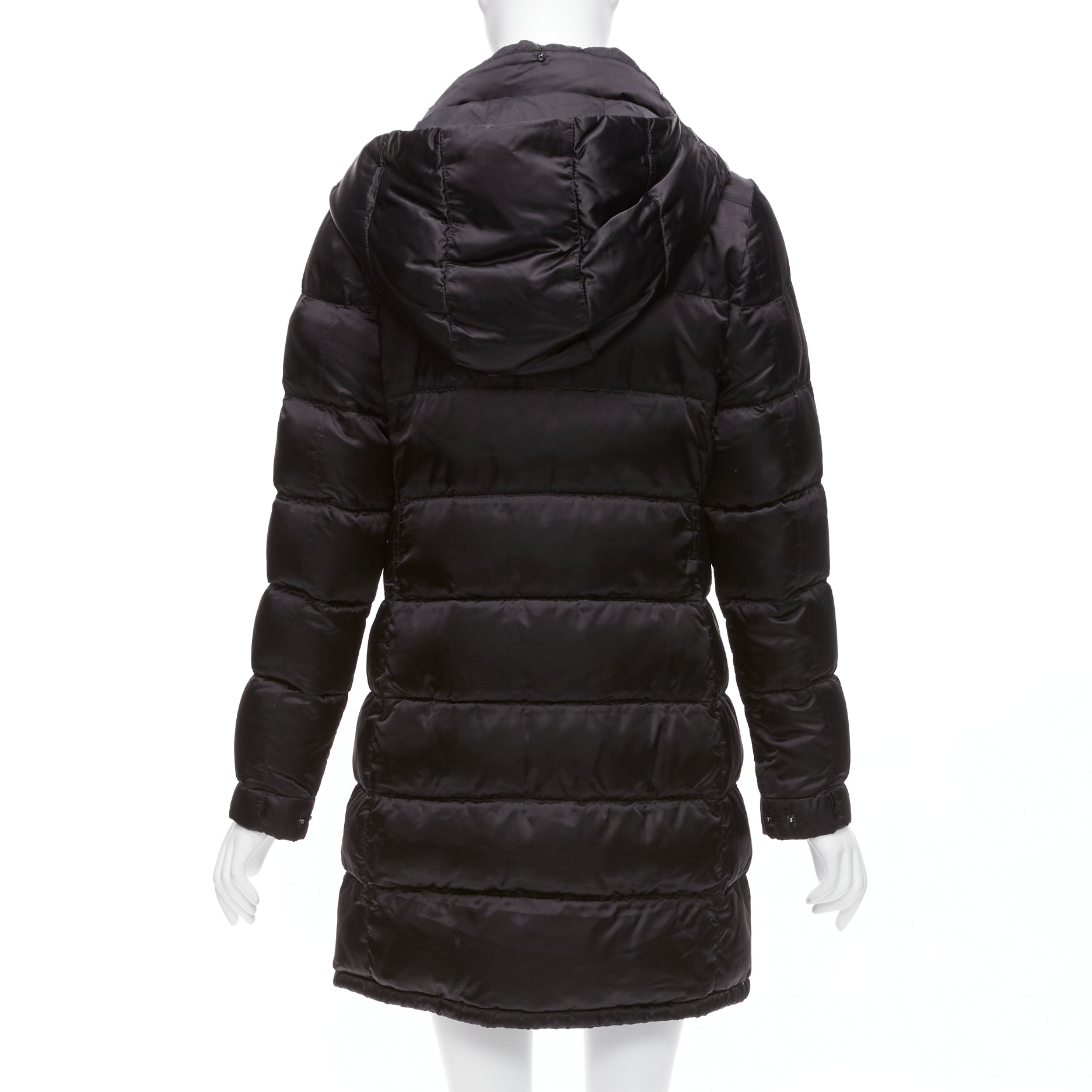 Prada Black Quilted Puffer Coat - Detail 1