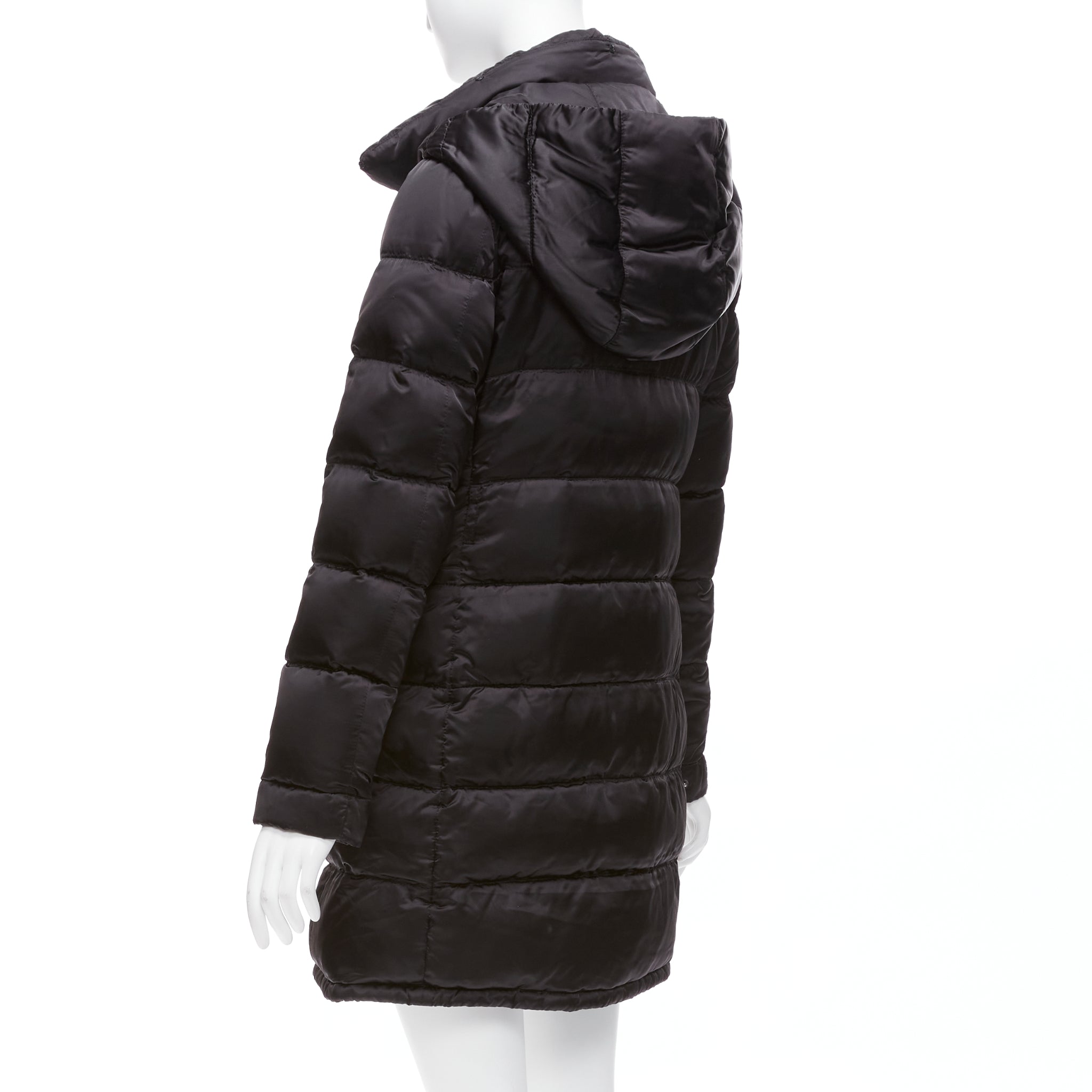 Prada Black Quilted Puffer Coat - Detail 2