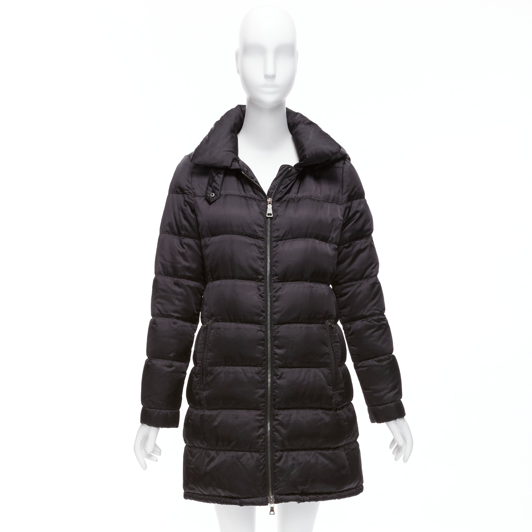 Prada Black Quilted Puffer Coat - Image 12