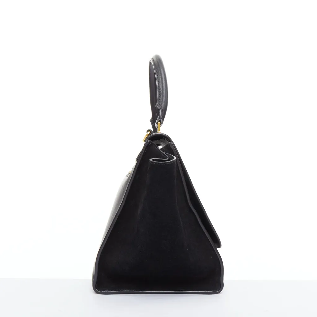 Celine Trapeze Black Leather Good - Model View