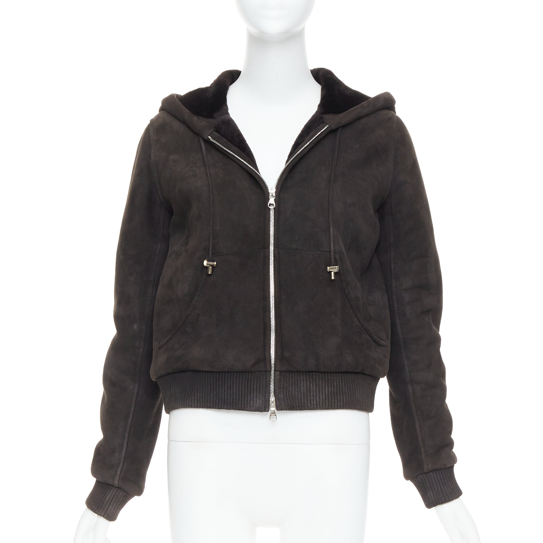 Loewe Brown Shearling Suede Jacket