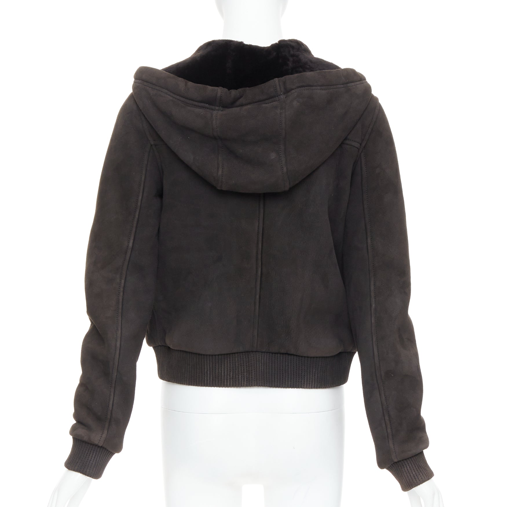 Loewe Brown Shearling Suede Jacket - Detail 1