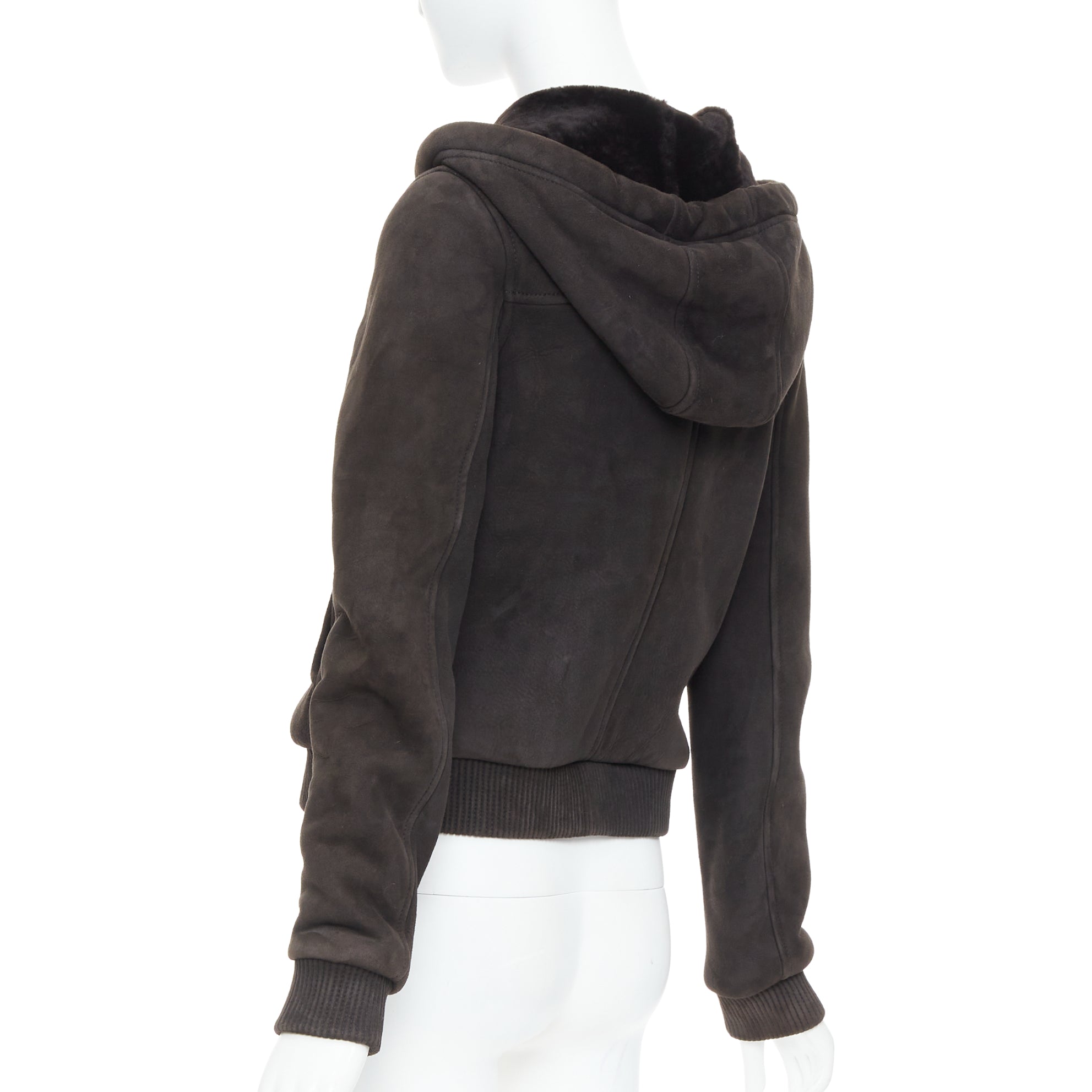 Loewe Brown Shearling Suede Jacket - Detail 2