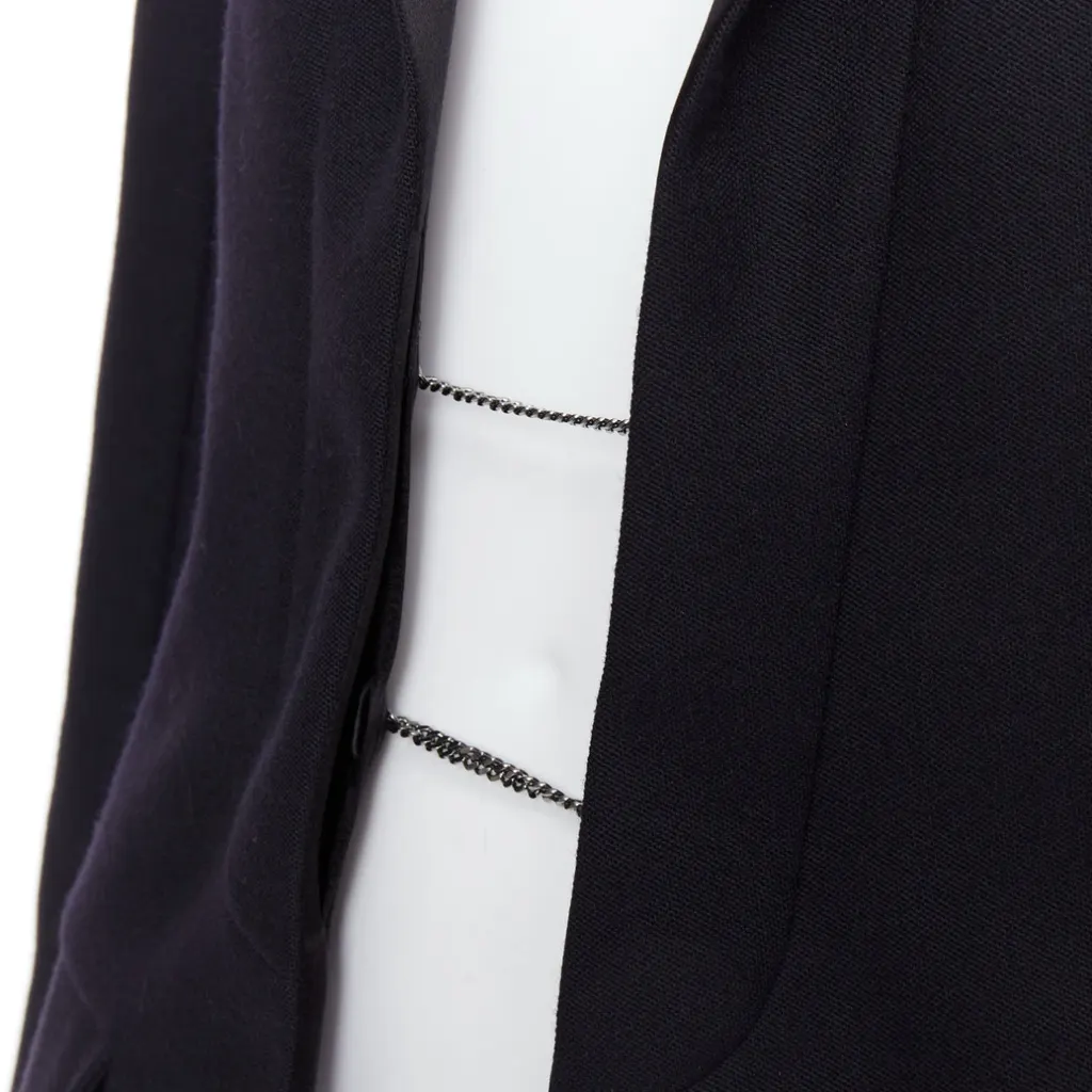 Chanel Wool Tuxedo Blazer Black Wool Never worn, with tag - Back View