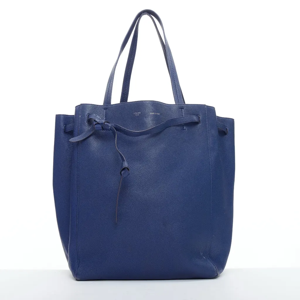 Celine Cabas Phantom Blue Leather Fair - Front View