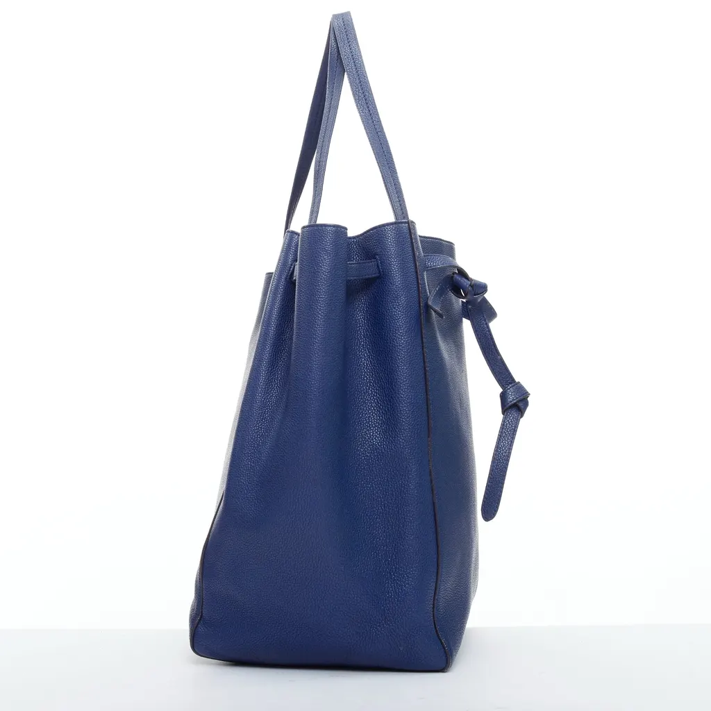 Celine Cabas Phantom Blue Leather Fair - Model View