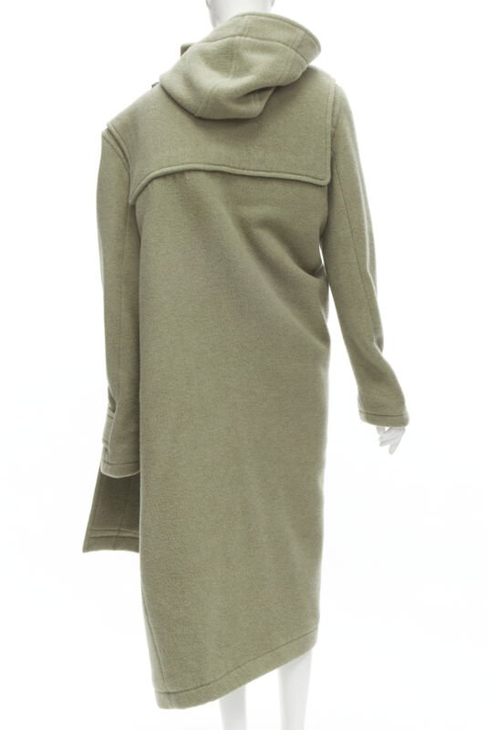 Balenciaga Khaki Toggle Wrap Coat - Detail 1