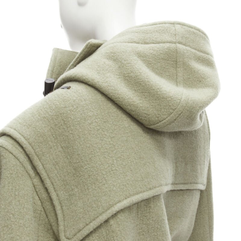 Balenciaga Khaki Toggle Wrap Coat - Image 11