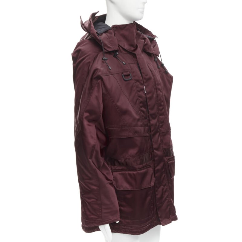 Balenciaga Burgundy Oversized Ski Jacket - 4