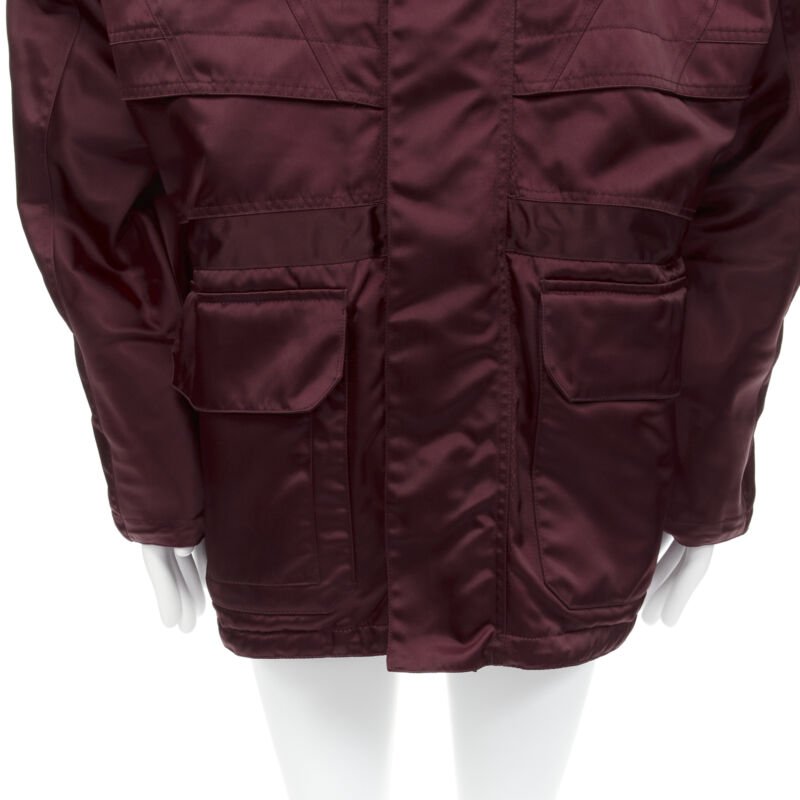 Balenciaga Burgundy Oversized Ski Jacket - Image 13