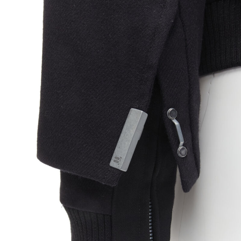 Balenciaga Black Wool Bomber Jacket - Detail 2