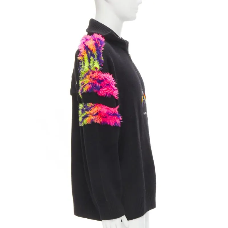 Balenciaga Pride Flag Turtleneck Black Wool Never worn - Model View
